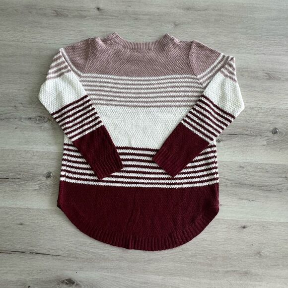 Pink Clover Nickole Textured Sweater Burgundy MP NWT STITCH FIX - Picture 6 of 7